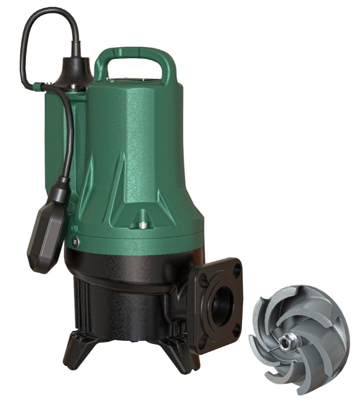 DAB Feka FXV 25.07 MA Schmutzwasser- & Fäkalienpumpe mit Schwimmerschalter - 36'000 l/h - Fh 8.8 m - 0.88 bar -1.5 kW - 1 x 230 V – Bild 2