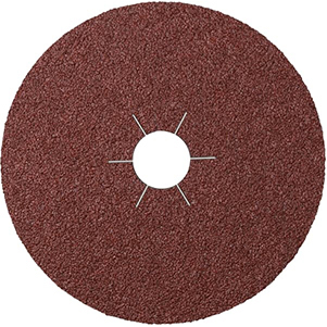 Fiberscheibe CS 561 - Ø 180 x 22 mm / Sternloch, Korund, Korn 120 - VE = 100 Stück