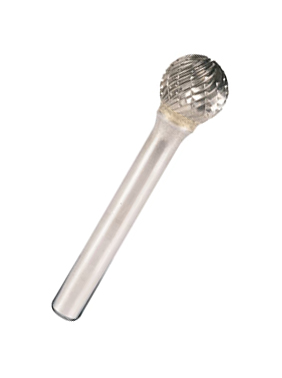 Hartmetallfräser HF 100 D / Ø x H x L = 3 x 2.5 x 38 mm / Schaft-Ø 3 mm / Kreuzverzahnung - VE = 5 Stück