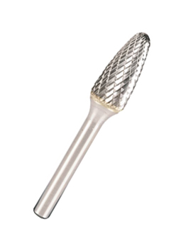 Hartmetallfräser HF 100 F / Ø x H x L = 8 x 20 x 65 mm / Schaft-Ø 6 mm / Kreuzverzahnung - VE = 1 Stück