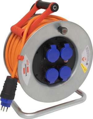Kabeltrommel Garant SK 320, IP55, Steckdosen 4 x T13 / Stecker T13  - Ø 320 mm / 50 m / 3 x 2.5 mm² / 230 V - Bremaxx