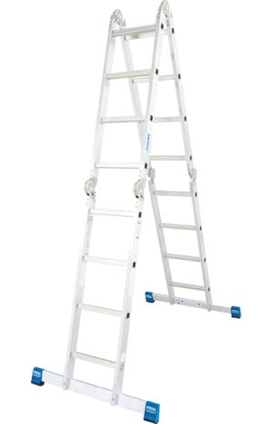 Stabilo® Professional Sprossen-Gelenk-UniversalLeiter zweiteilig - Alu - Arbeitshöhen 3.60 bis 5.50 m - 4 x 4 Sprossen