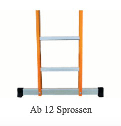 GFK-Anlegeleiter Typ 118 - 14 Sprossen / Länge 4.15 m – Bild 2