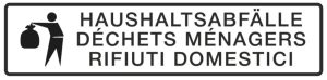 Kleber HAUSHALTSABFÄLLE, HxB 150x600 mm