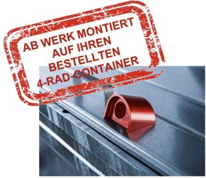 Automatik-Kippschloss zu KABA/KESO/SEA-Zylinder für Vierrad-Container - montiert