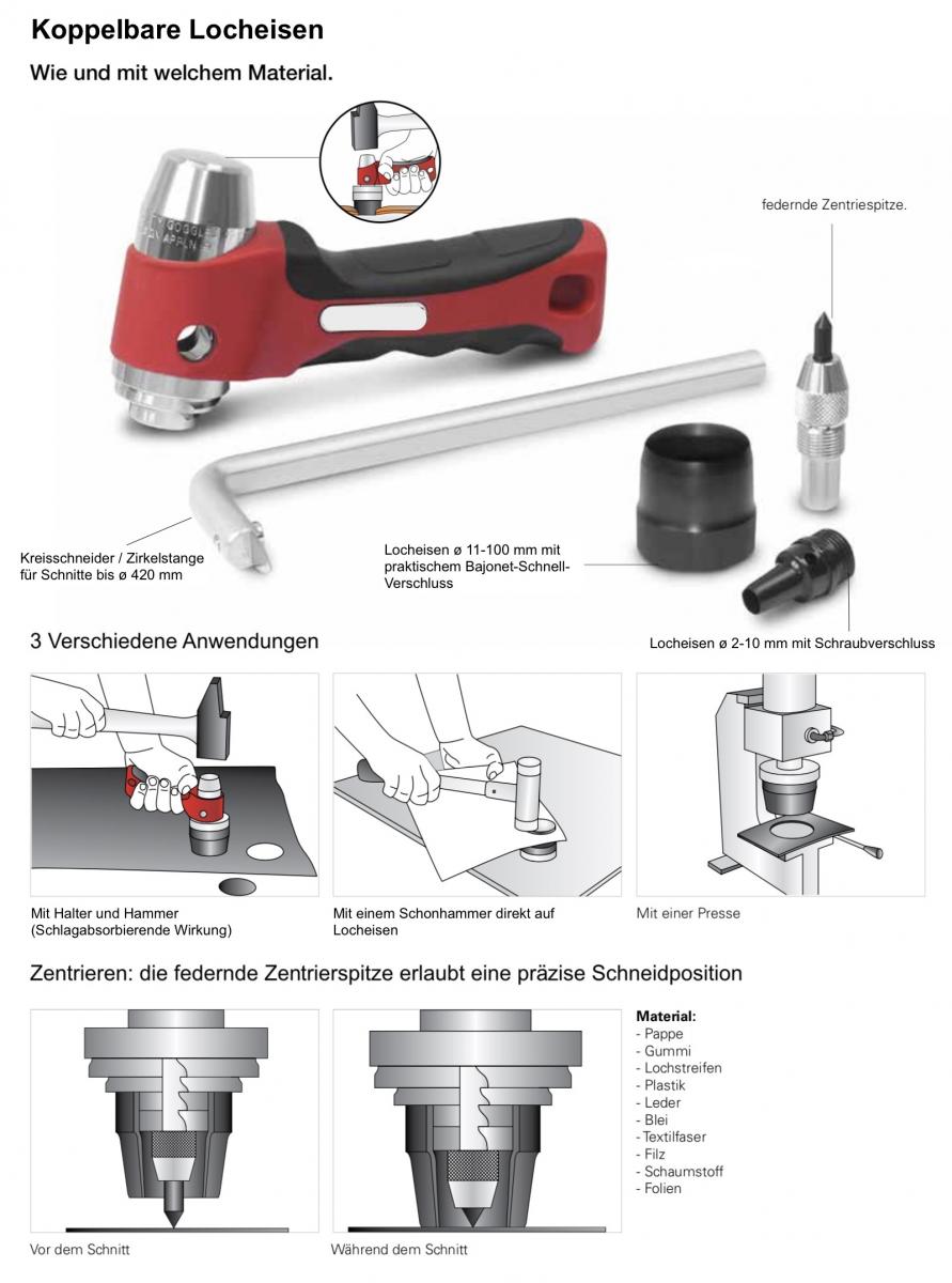 BOEHM JLB330PACC Locheisensatz Ø 3-30 mm + JLB-M30PA + JLB-P42R + TC-330PA + LAM-1 im Kunststoffkoffer – Bild 8