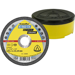 Kronenflex® K 960 TX Special Keramik Trennscheiben - Ø 115 x 1 x 22.23 mm - gerade - VE = 1 Box à 25 Scheiben