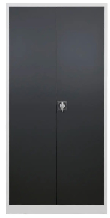 METEC Flügeltürschrank H1950xB920xT500 mm Lichtgrau/Anthrazitgrau – Bild 2