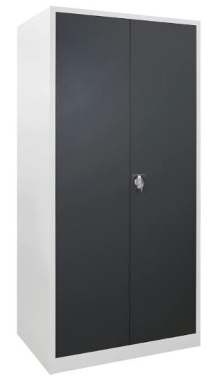 METEC Flügeltürschrank H1950xB920xT500 mm Lichtgrau/Anthrazitgrau