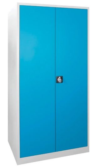 METEC Flügeltürschrank H1950xB920xT600 mm Lichtgrau/Lichtblau