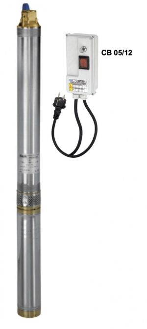 DAB Micra 50 M 3" Unterwasserpumpe für Druckerhöhung - 2700 l/h - Fh 45.0 m - 4.5 bar - 0.65 kW - 1 x 230 V, inkl. Control-Box CB 05/12