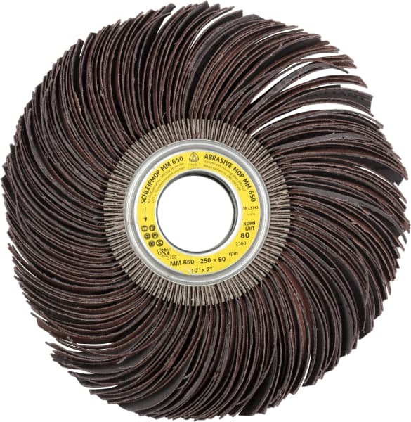 Schleifmop MM 650 - Ø 250 x 50 x 43.1 mm / Korund, Korn 180 - VE = 2 Stück