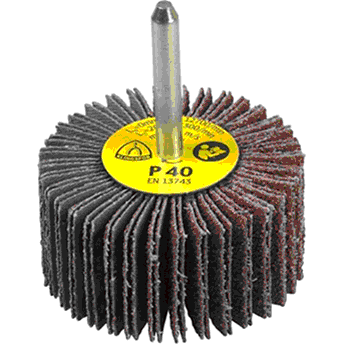 Kleinschleifmop KM 613 - Ø 50 x 30 x 6 mm / Korund, Korn 150 - VE = 10 Stück
