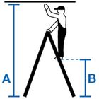 Stabilo® Professional Stufen-DoppelLeiter, fahrbar - Alu - Arbeitshöhe 2.70 m - 2 x 5 Stufen – Bild 2