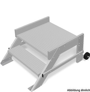 Stabilo® Podest-Treppe fahrbar - Neigung 45° - Stufenbreite 60 cm - Arbeitshöhe 2.40 m - 1 x 2 Stufen