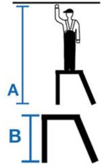 Stabilo® Podest-Treppe fahrbar - Neigung 45° - Stufenbreite 100 cm - Arbeitshöhe 2.60 m - 1 x 3 Stufen – Bild 3