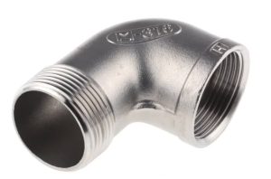 Edelstahl-Rohrbogen 90° 1.1/4" Innen-/Aussengewinde