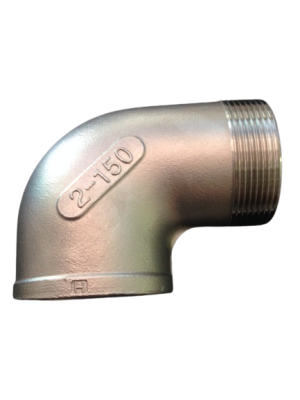 Edelstahl-Rohrbogen 90° 2" Innen-/Aussengewinde