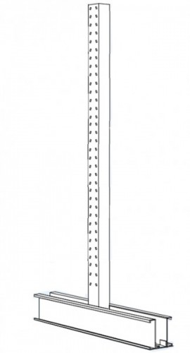 Ständer mit Fuss Typ CL, HxT 2960x1000/1000 mm TK 1600 kg - für doppelseitiges Kragarmregal