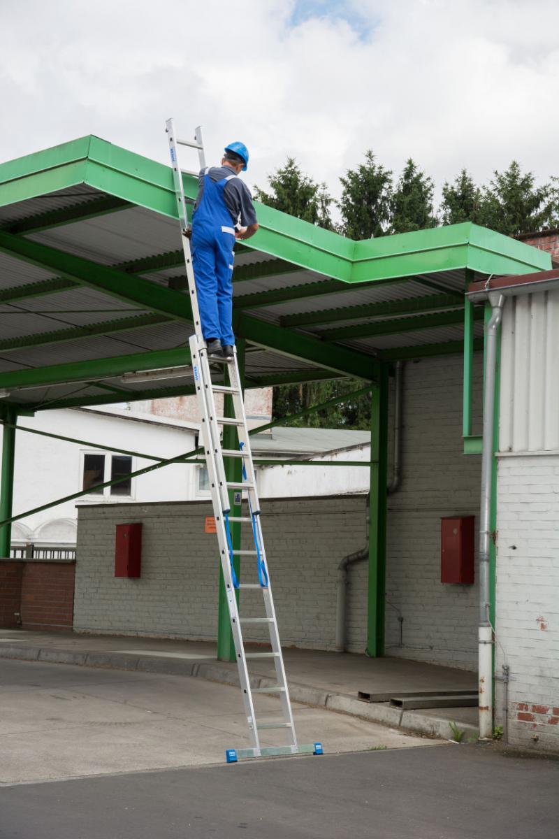 Stabilo® Professional Sprossen-MehrzweckLeiter, zweiteilig - Alu - Arbeitshöhen 4.40 m bis 6.85 m - 2 x 12 Sprossen – Bild 3