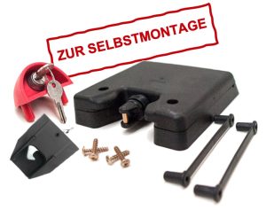 Automatik-Kippschloss für Vierrad-Container inkl. 2 Schlüssel - lose geliefert