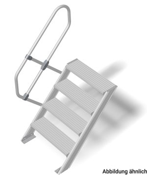 Stabilo® Treppe - Neigung 45° - Stufenbreite 100 cm - Höhe 0.65-0.86 m - 1 x 4 Stufen