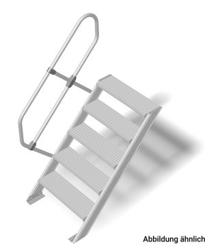 STABILO-Treppe – 5-stufig | Neigung 45°, Stufenbreite 60 cm | Höhe 0,86–1,08 m