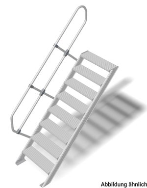 Stabilo® Treppe - Neigung 45° - Stufenbreite 80 cm - Höhe 1.51-1.72 m - 1 x 8 Stufen