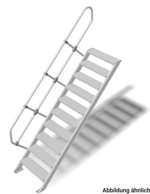 Stabilo® Treppe - Neigung 60° - Stufenbreite 80 cm - Höhe 2.25-2.50 m - 1 x 10 Stufen