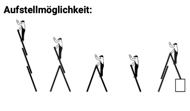 Monto® Tribilo® Sprossen-VielzweckLeiter, dreiteilig, treppengängig - Alu - Arbeitshöhen 3.45 m bis 6.05 m - 3 x 8 Sprossen – Bild 3