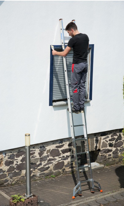 Monto® Tribilo® Sprossen-VielzweckLeiter, dreiteilig - Alu - Arbeitshöhen 3.60 m bis 6.85 m - 3 x 9 Sprossen – Bild 4