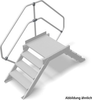 Stabilo® Überstieg - Neigung 60° - Stufenbreite 80 cm - Höhe 0.71-0.96 m - 2 x 4 Stufen