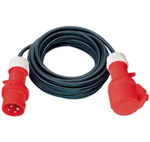 CEE Verlängerungskabel 5-polig, IP44 - 50 m / 5 x 2.5 mm² / 400 V/16 A - schwarz