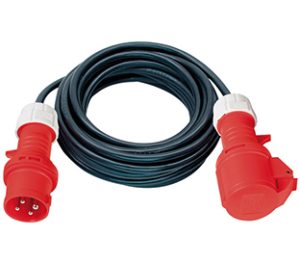 CEE Verlängerungskabel 5-polig, IP44 - 10 m / 5 x 1.5 mm² / 400 V/16 A - schwarz