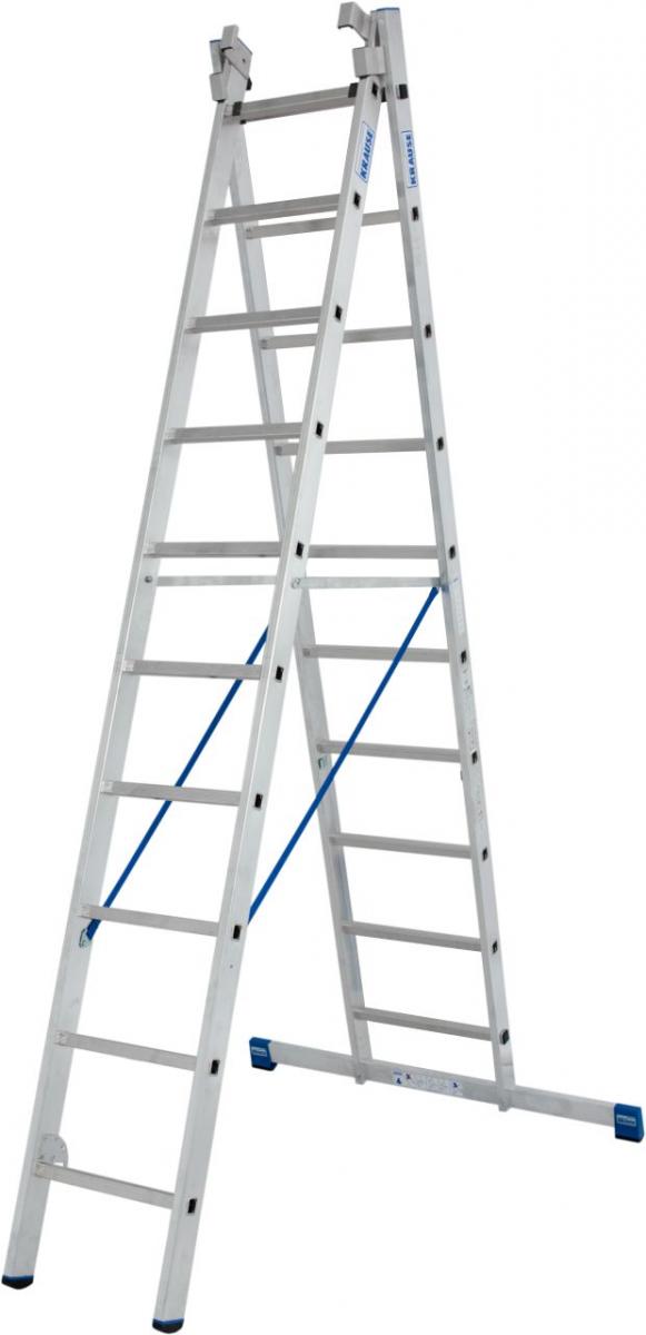 Stabilo® Sprossen-VielzweckLeiter, treppengängig, dreiteilig - Alu - Arbeitshöhen 3.85 m bis 7.65 m - 3 x 10 Sprossen – Bild 3