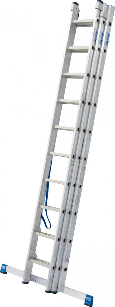 Stabilo® Sprossen-VielzweckLeiter, treppengängig, dreiteilig - Alu - Arbeitshöhen 3.85 m bis 7.65 m - 3 x 10 Sprossen – Bild 6