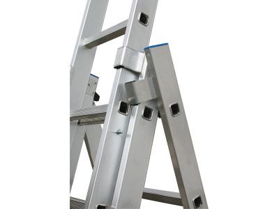 Stabilo® Sprossen-VielzweckLeiter, treppengängig, dreiteilig - Alu - Arbeitshöhen 3.60 m bis 6.85 m - 3 x 9 Sprossen – Bild 9